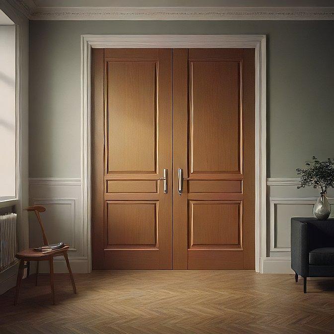 double interior doors in the apartment